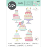 Sizzix Thinlits Dies By Olivia Rose 10/Pkg-Build A Cake 665882