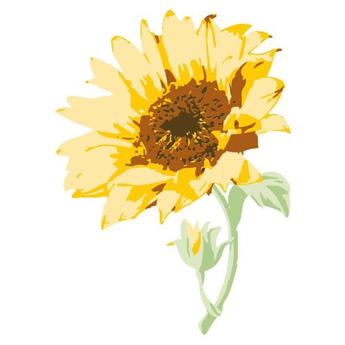 Sizzix - Layered Clear Stamps Set 6PK - Sunflower Stem by Olivia Rose