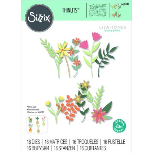 Sizzix Thinlits Die by Lisa Jones Boho Bouquet (16pcs) (666109)