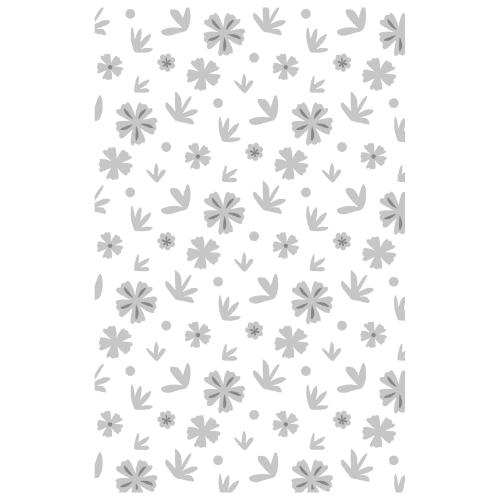 Sizzix Multi-Level Textured Impressions Embossing Folder Mini Scattered Florals By Olivia Rose 666263