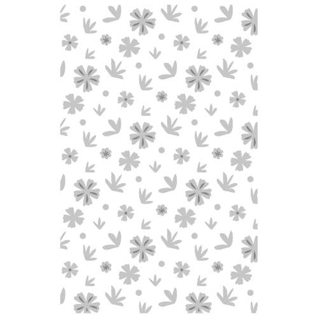 Sizzix Multi-Level Textured Impressions Embossing Folder Mini Scattered Florals By Olivia Rose 666263