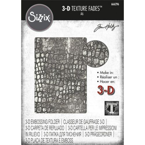 Sizzix 3-D Texture Fades Embossing Folder - Reptile by Tim Holtz