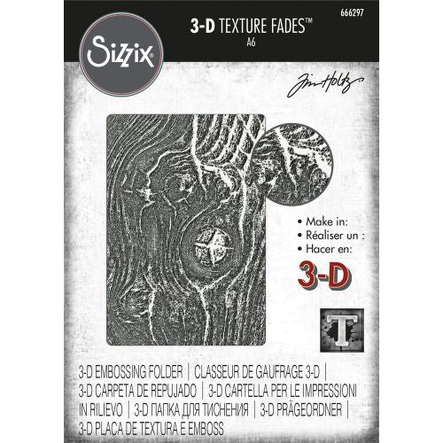 Sizzix 3-D Texture Fades Embossing Folder - Woodgrain by Tim Holtz