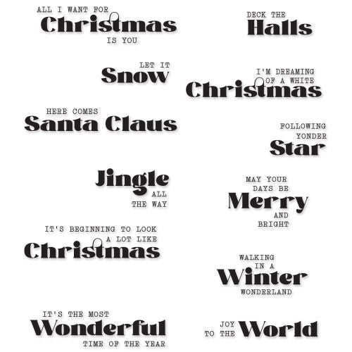 Sizzix Clear Stamps Set - 12PK Seasonal Vibes #2 by Pete Hughes