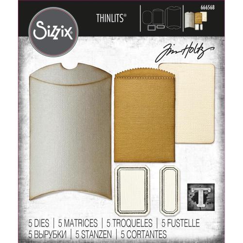 Sizzix Thinlits Dies By Tim Holtz 5/Pkg Vault Pillow Box + Bag