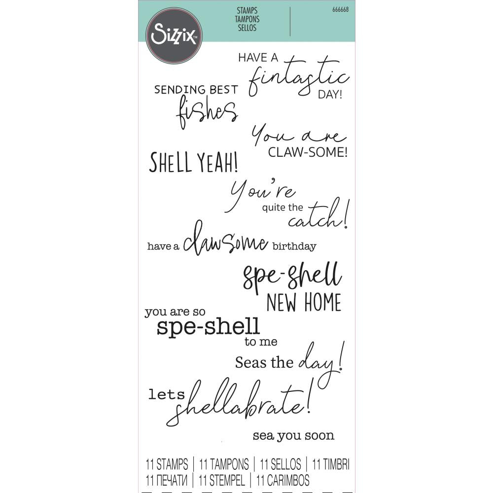 Sizzix Clear Stamps 11/Pkg Seas The Day