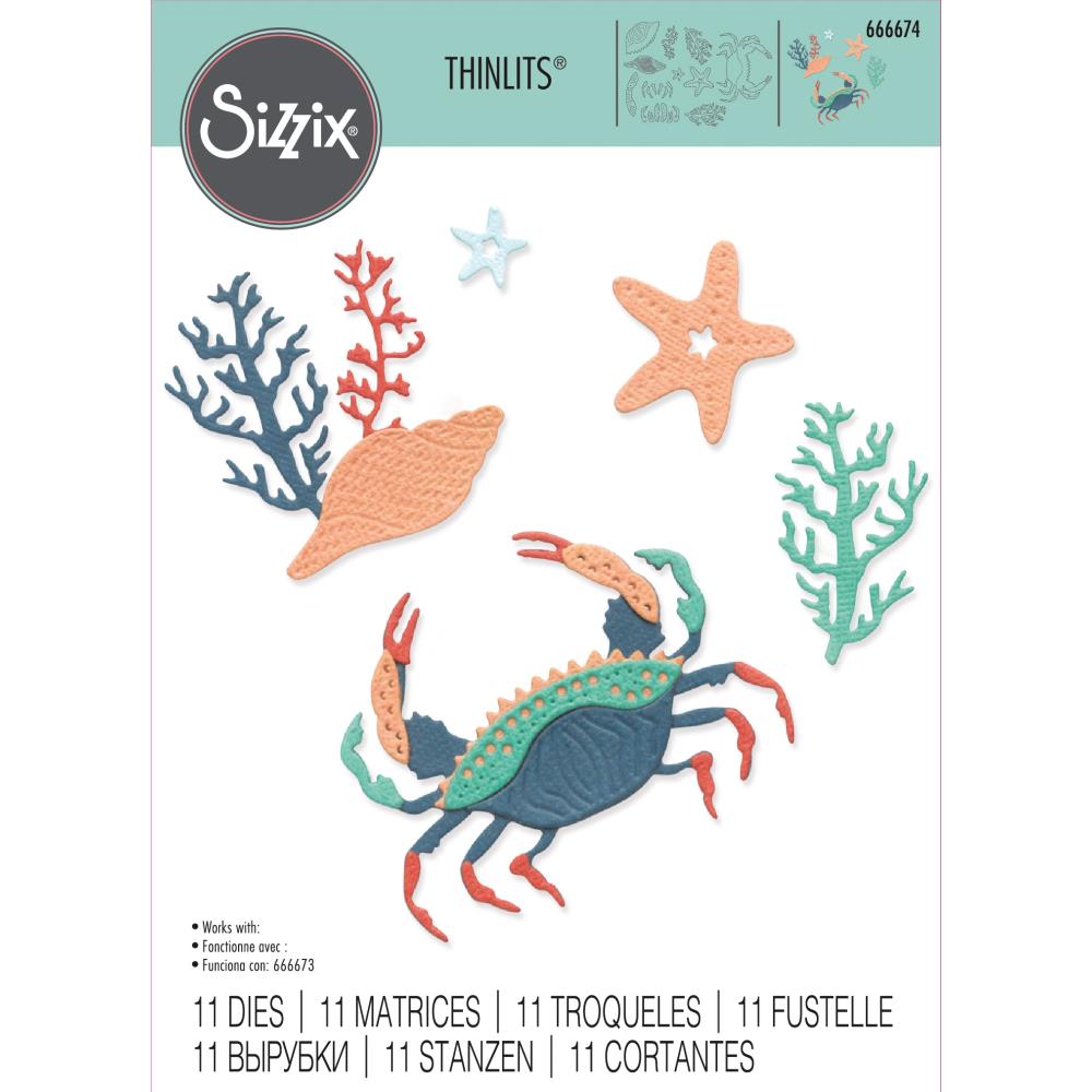 Sizzix Thinlits Dies 11/Pkg Ocean Medley