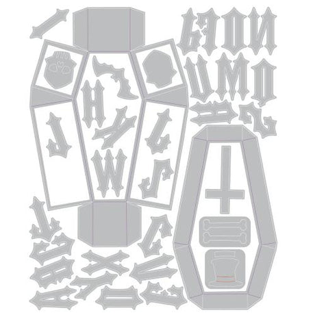 Sizzix Thinlits Die Vault Coffin Box (34pcs) by Tim Holtz (666680)