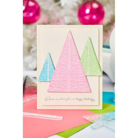 Sizzix Clear Stamps w/Stencil by Stacey Park Cosmopolitan Christmas, Merry & Light (16pcs)