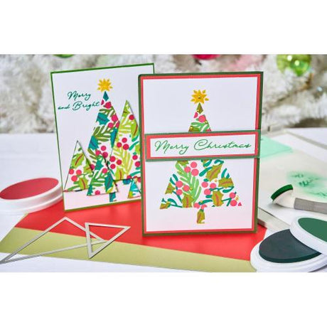 Sizzix Layered Stencils by Stacey Park Cosmopolitan Christmas, Happy Holidays (4pcs)