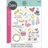 Sizzix A5 Clear Stamps Set 30/Pkg By Catherine Pooler-12 Days Of Christmas - 666726