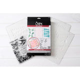 Sizzix Clear Stamp Set 6/Pkg W/Stencils 3/Pkg By Cat Kerr-The Visiter- 666758