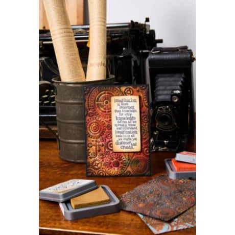Sizzix Multi Level Textured Impressions Embossing Folder Vault Gears by Tim Holtz