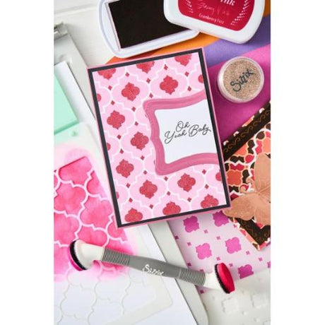 Sizzix A6 Stencil 4PK   Textures from Afar #2 by Stacey Park