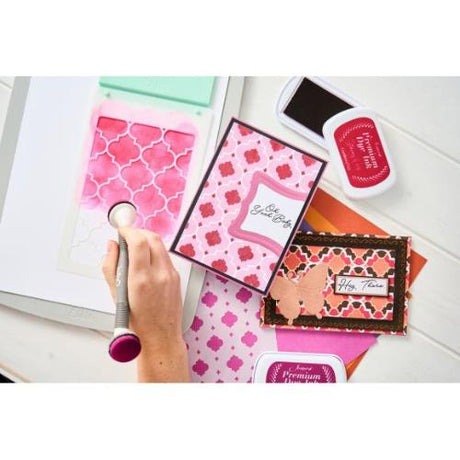 Sizzix A6 Stencil 4PK   Textures from Afar #2 by Stacey Park