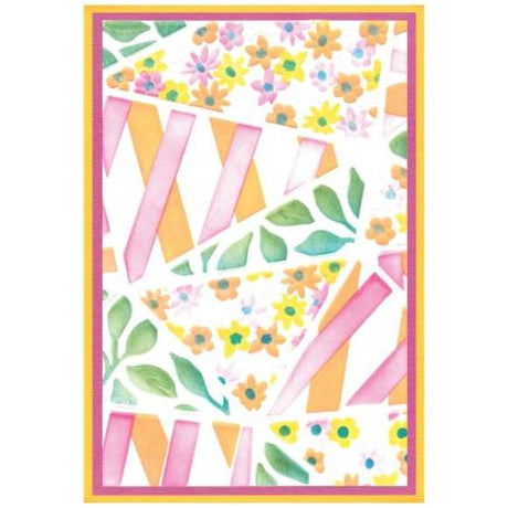 Sizzix A6 Stencil 4PK   Fragmented Floral #2 by Stacey Park