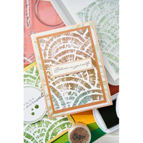 Sizzix A5 Clear Stamps  7PK w/Framelits Die Radiance by Stacey Park