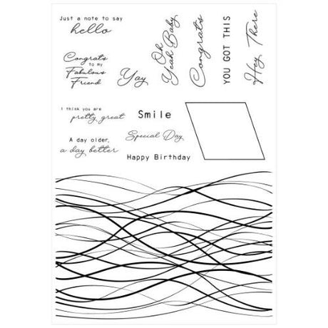 Sizzix A5 Clear Stamps  14PK w/Framelits Die Live Wire by Stacey Park