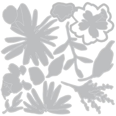 Sizzix 2D TF Embossing Folder w/11PK Thinlit Set  Vault Side-Order Floristry by Tim Holtz