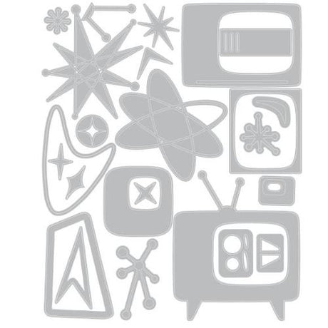 Sizzix Thinlits 24PK Die Set  Vault Atomic Retro by Tim Holtz