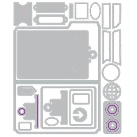 Sizzix Thinlits 24PK Die Set  Vault Noteworthy by Tim Holtz