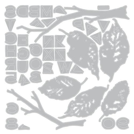 Sizzix Thinlits Die Vault Leaves + Sticks (43pcs) by Tim Holtz (666914)
