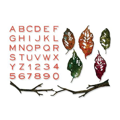 Sizzix Thinlits Die Vault Leaves + Sticks (43pcs) by Tim Holtz (666914)