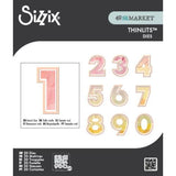 Sizzix Thinlits Die by 49 and Market This or That 2 Inch Numbers (20pcs) (666952)