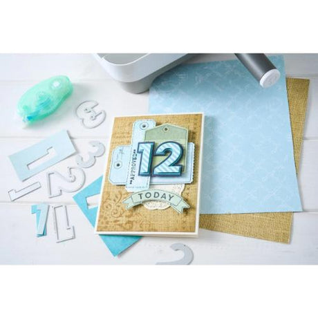 Sizzix Thinlits Die by 49 and Market This or That 2 Inch Numbers (20pcs) (666952)