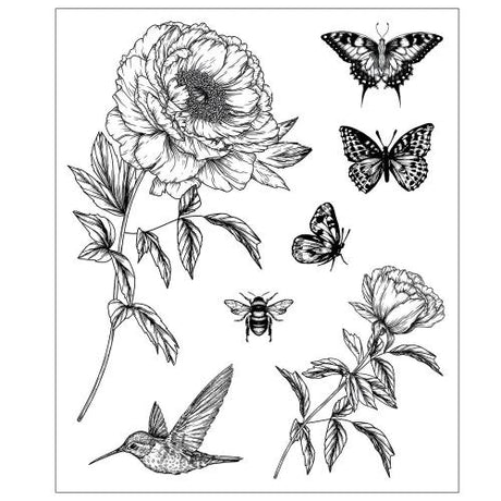 Sizzix Studio Clear Stamps by Willow Wolfe Flowers and Creatures (7pcs) (666926)