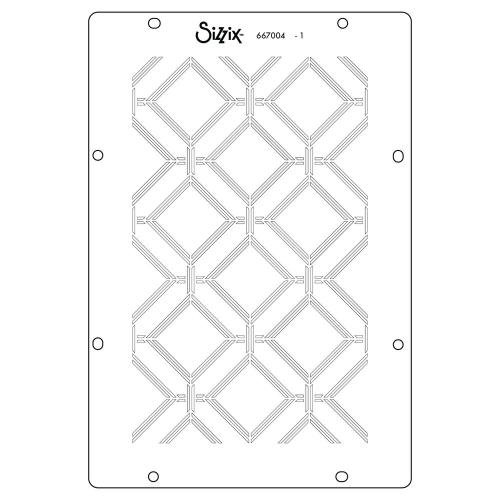 Sizzix Studio Layered Stencils by Willow Wolfe Backgrounds (4pcs) (667004)