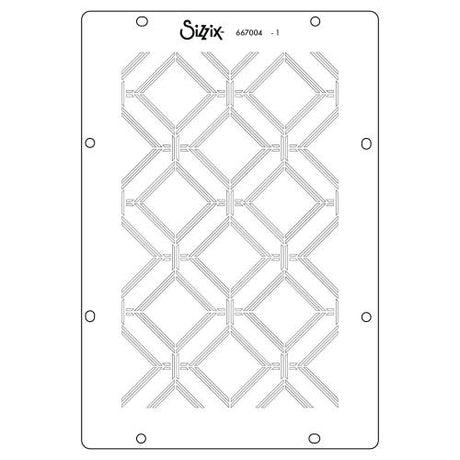 Sizzix Studio Layered Stencils by Willow Wolfe Backgrounds (4pcs) (667004)