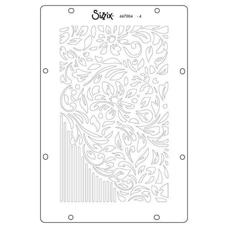 Sizzix Studio Layered Stencils by Willow Wolfe Backgrounds (4pcs) (667004)