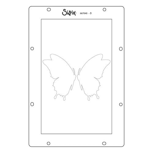 Sizzix Studio Layered Stencils Butterflies by Willow Wolfe (667040)