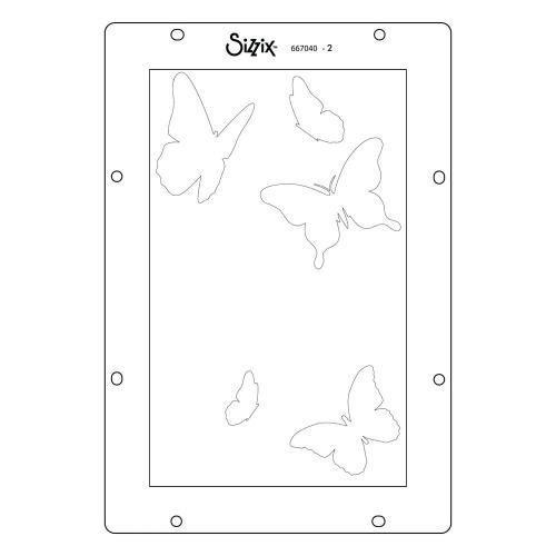 Sizzix Studio Layered Stencils Butterflies by Willow Wolfe (667040)