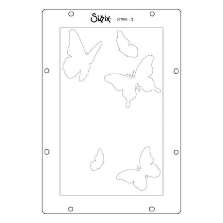 Sizzix Studio Layered Stencils Butterflies by Willow Wolfe (667040)