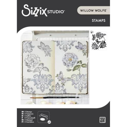 Sizzix Studio Clear Stamps Ornamental Butterflies by Willow Wolfe (667028)