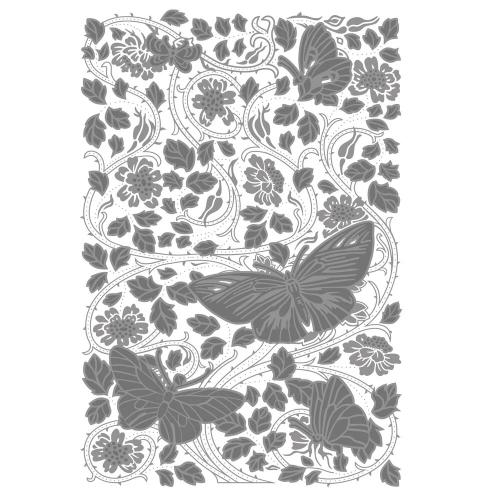 Sizzix Studio A6 Multi-Level Embossing Folder Nouveau Butterfly by Willow Wolfe (667030)