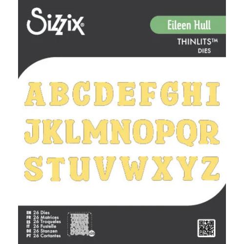 Sizzix Thinlits Die Set Nora Alphabet (26pcs) by Eileen Hull (667065)