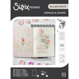 Sizzix Studio Clear Stamps w/ Stencils Hummingbird and Orchids by Willow Wolfe (667125)