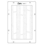 Sizzix Studio Clear Stamps w/ Stencils Hummingbird and Orchids by Willow Wolfe (667125)