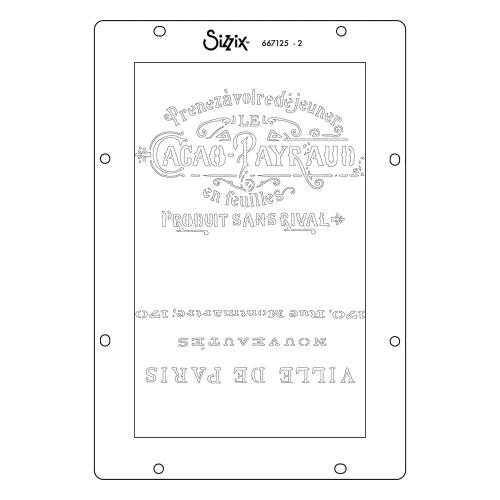 Sizzix Studio Clear Stamps w/ Stencils Hummingbird and Orchids by Willow Wolfe (667125)