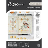 Sizzix Studio Clear Stamps w/ Stencils Birds and Biscuits by Willow Wolfe (667126)