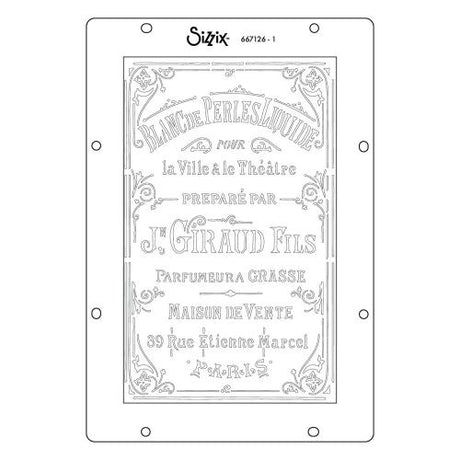 Sizzix Studio Clear Stamps w/ Stencils Birds and Biscuits by Willow Wolfe (667126)