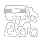 Sizzix Kid Create Clear Stamps Set w/Framelits Die Forest Friends (667153)