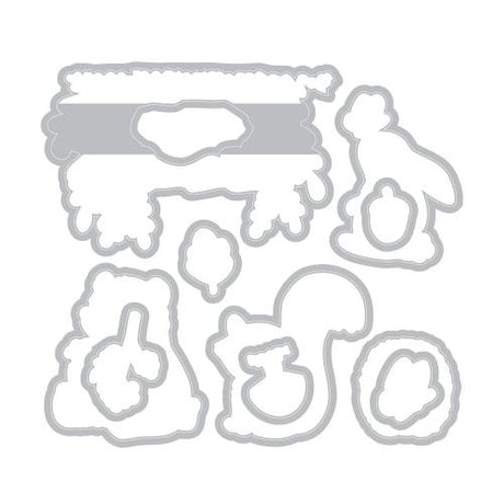 Sizzix Kid Create Clear Stamps Set w/Framelits Die Forest Friends (667153)