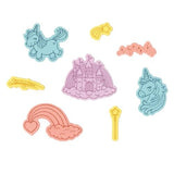 Sizzix Kid Create Clear Stamps Set w/Framelits Die Unicorns and Rainbows (667154)