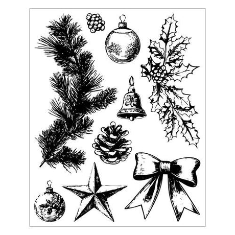 Sizzix Clear Stamps Set w/Framelit Dies Build a Wreath by 49 & Market (667175)