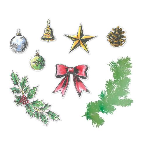 Sizzix Clear Stamps Set w/Framelit Dies Build a Wreath by 49 & Market (667175)