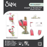 Sizzix Clear Stamps Set w/Framelit Dies Letter Drop by 49 & Market (667177)